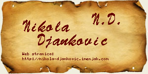 Nikola Đanković vizit kartica